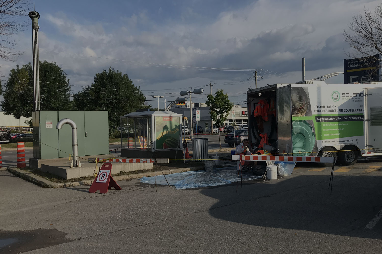 La réhabilitation d’un regard en béton permettra à la ville de Châteauguay d’agrandir son parc industriel